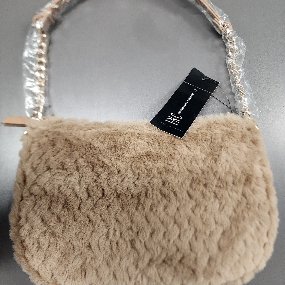 NWT INC Fleece Crossbody oak/camel - Picture 1 of 10